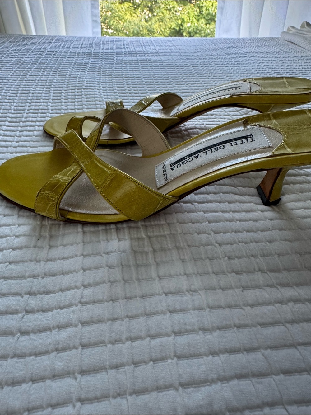 Made in same factory as Manolo Blahnik. Alligator Sandals - Picture 2 of 5